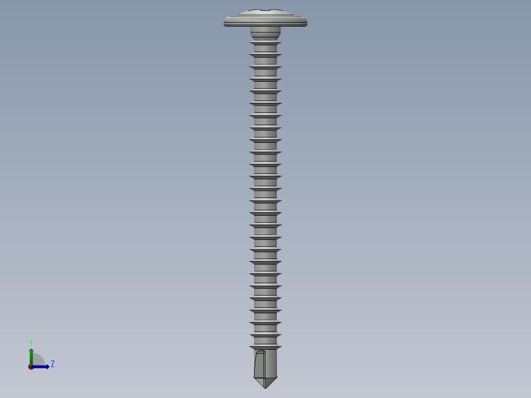 紧固件-Drill-Tip Saucer Screw-02左视图