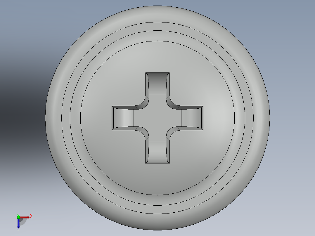 紧固件-Drill-Tip Saucer Screw-02俯视图