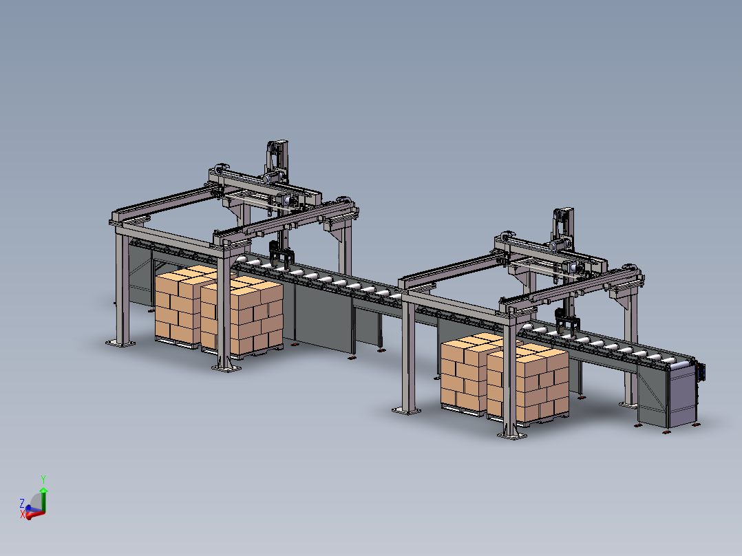 龙门桁架搬运机械手sw20可编辑
