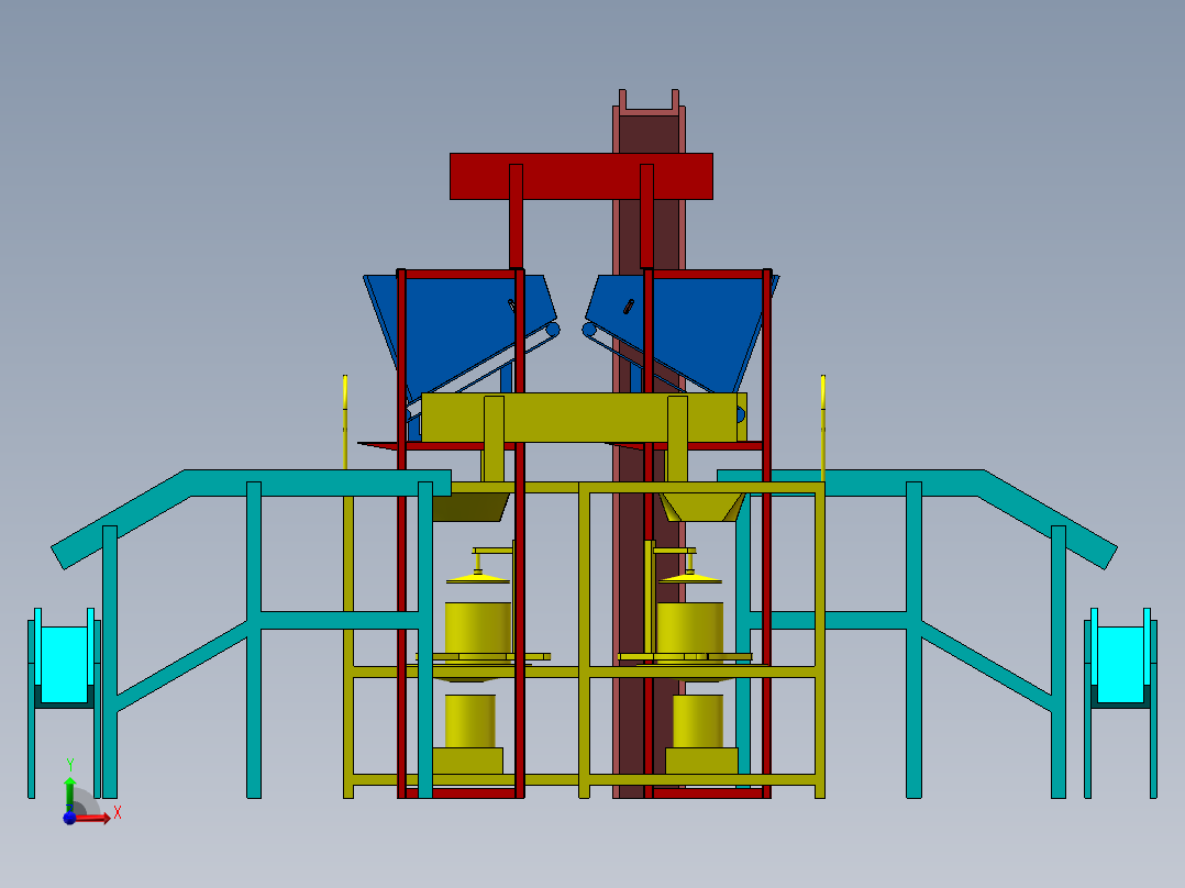 核桃自动筛皮生产线sw17前视图