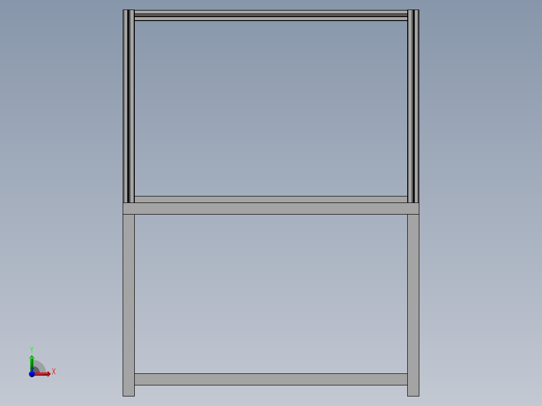 汽车门把门夹具前视图