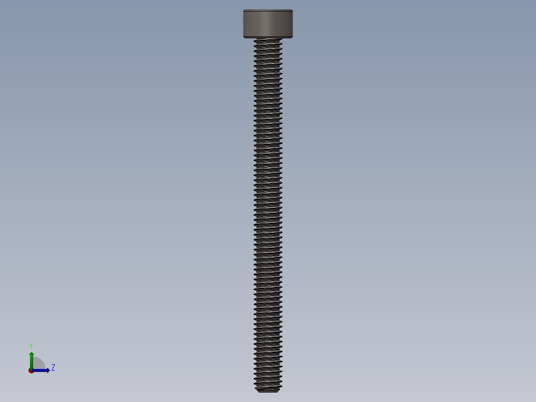 Screw_DIN_912_M4x50F_A2.SLDPRT公制内六角螺钉左视图