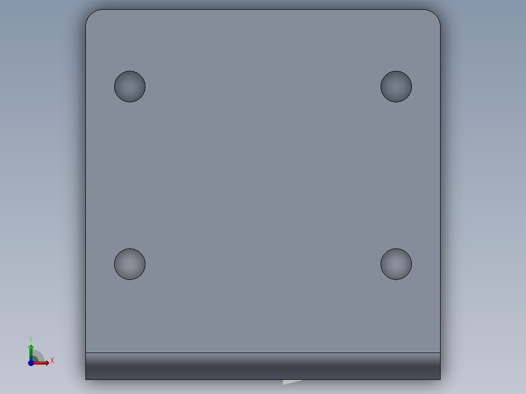 行星电机支架加工工艺分析前视图