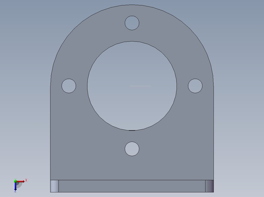 行星电机支架加工工艺分析俯视图