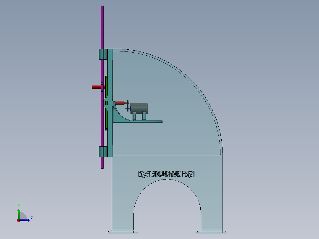 A3003257-将圆形运动转换为线性运动的系统左视图