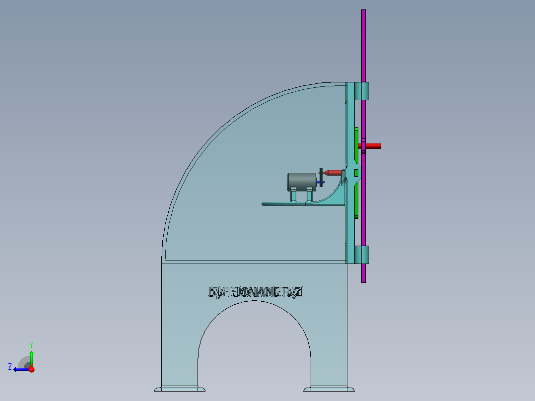 A3003257-将圆形运动转换为线性运动的系统右视图