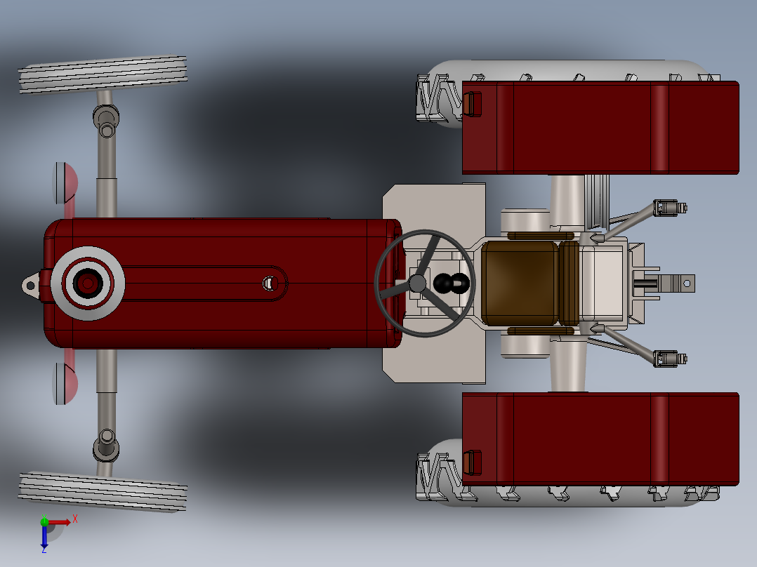 拖拉机、四轮车(9)俯视图