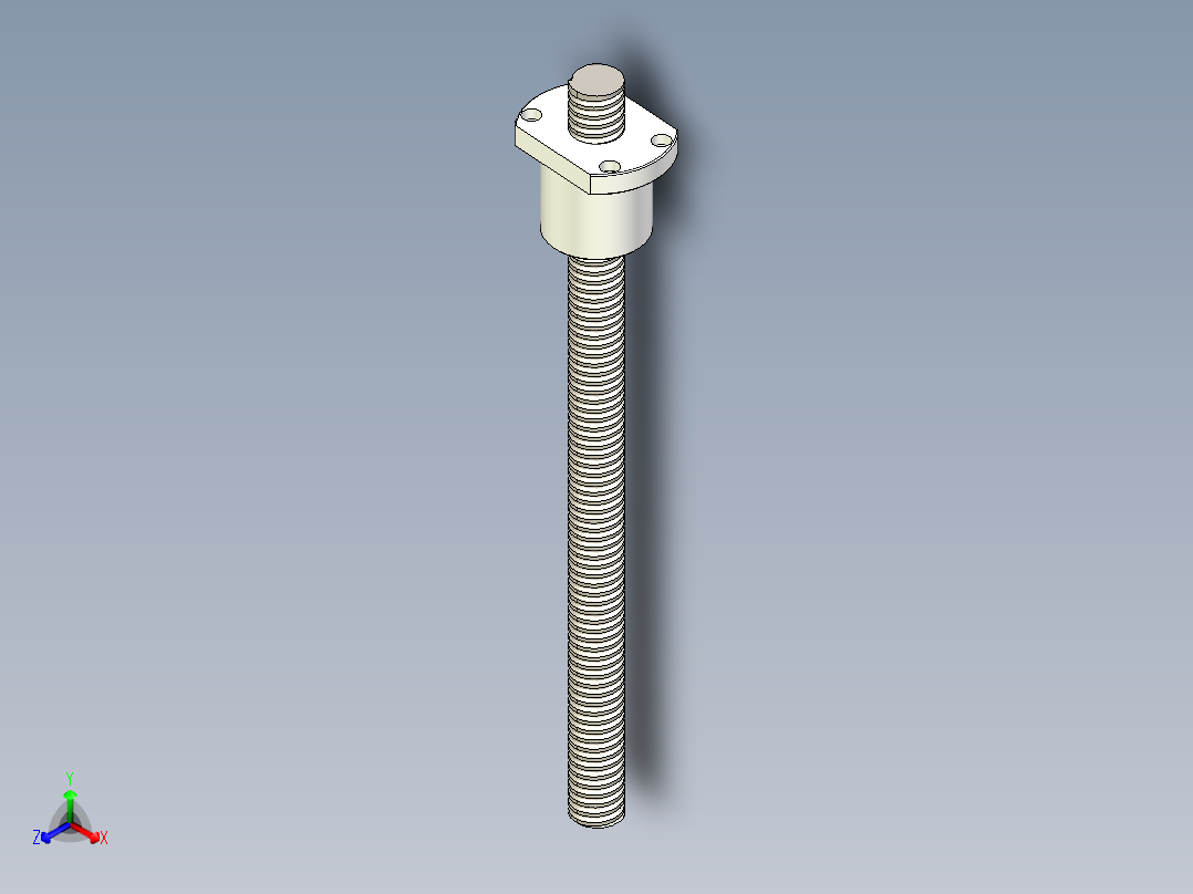 SFT滚珠丝杆正等轴测图