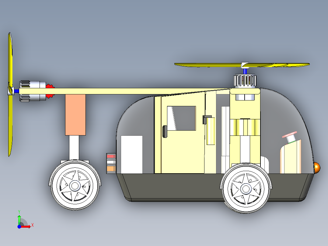 B3003979-飞行汽车前视图