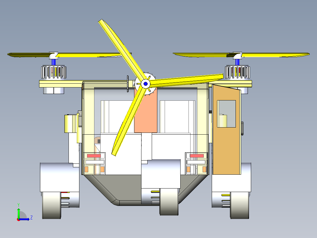 B3003979-飞行汽车左视图