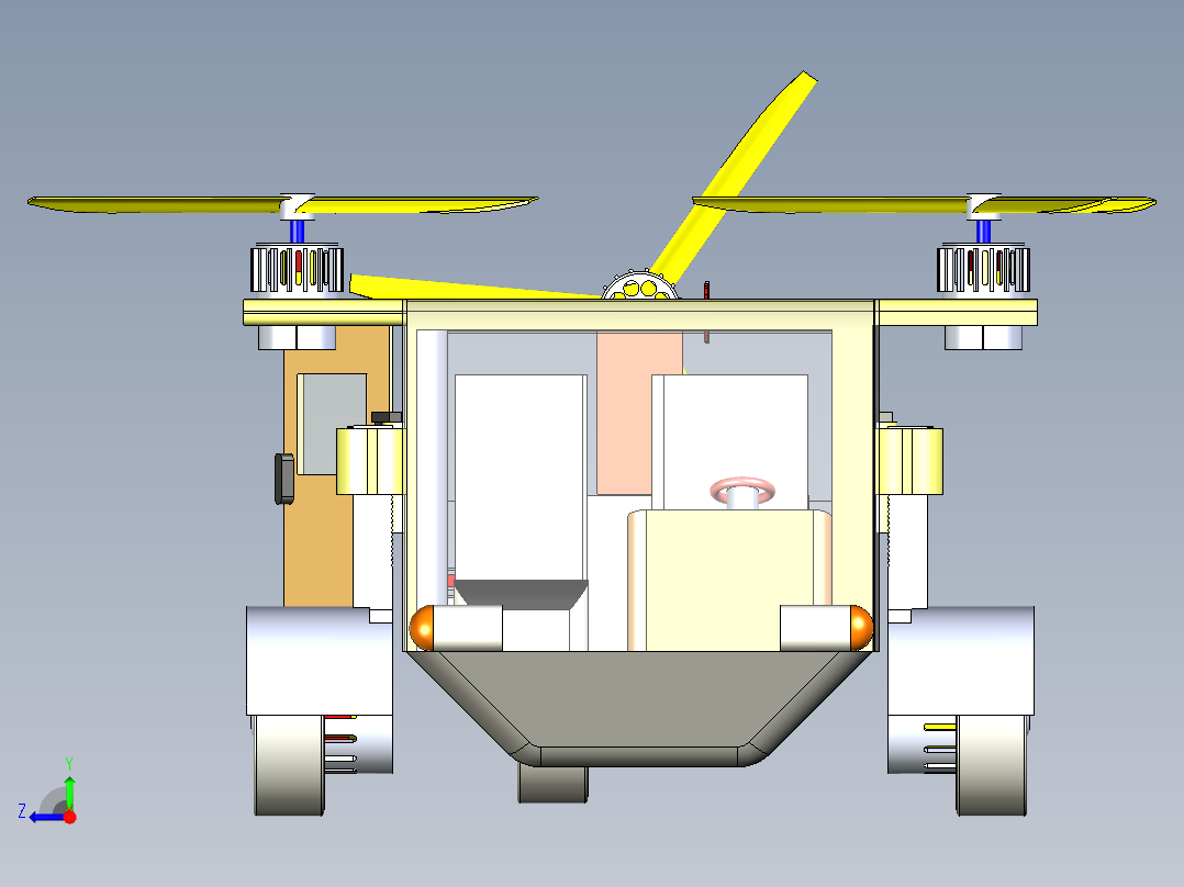 B3003979-飞行汽车右视图
