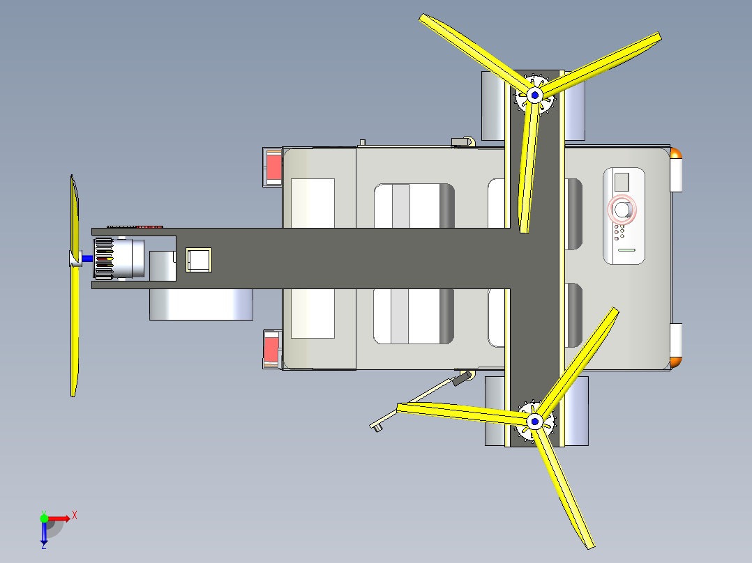 B3003979-飞行汽车俯视图