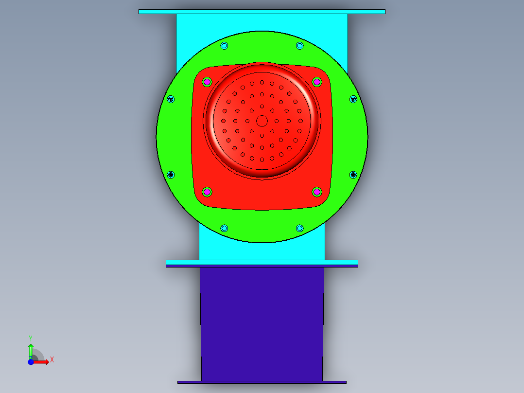 电动叶轮卸料器 关风器前视图