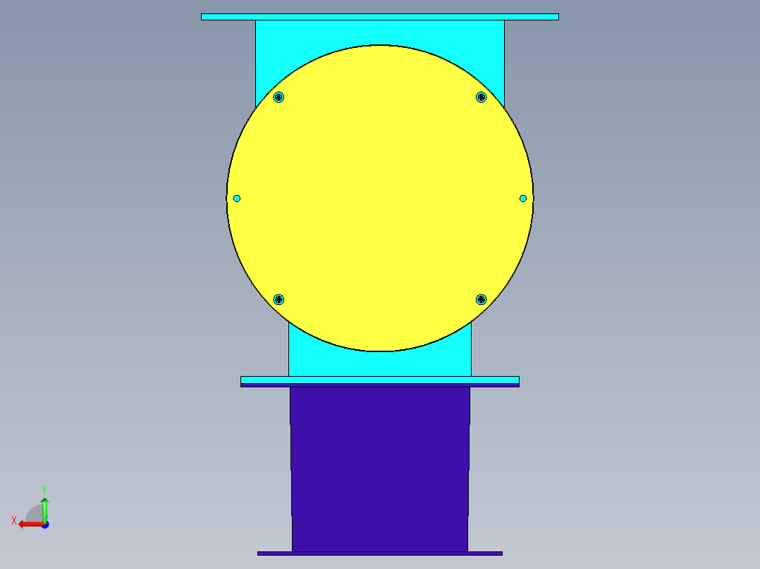电动叶轮卸料器 关风器后视图
