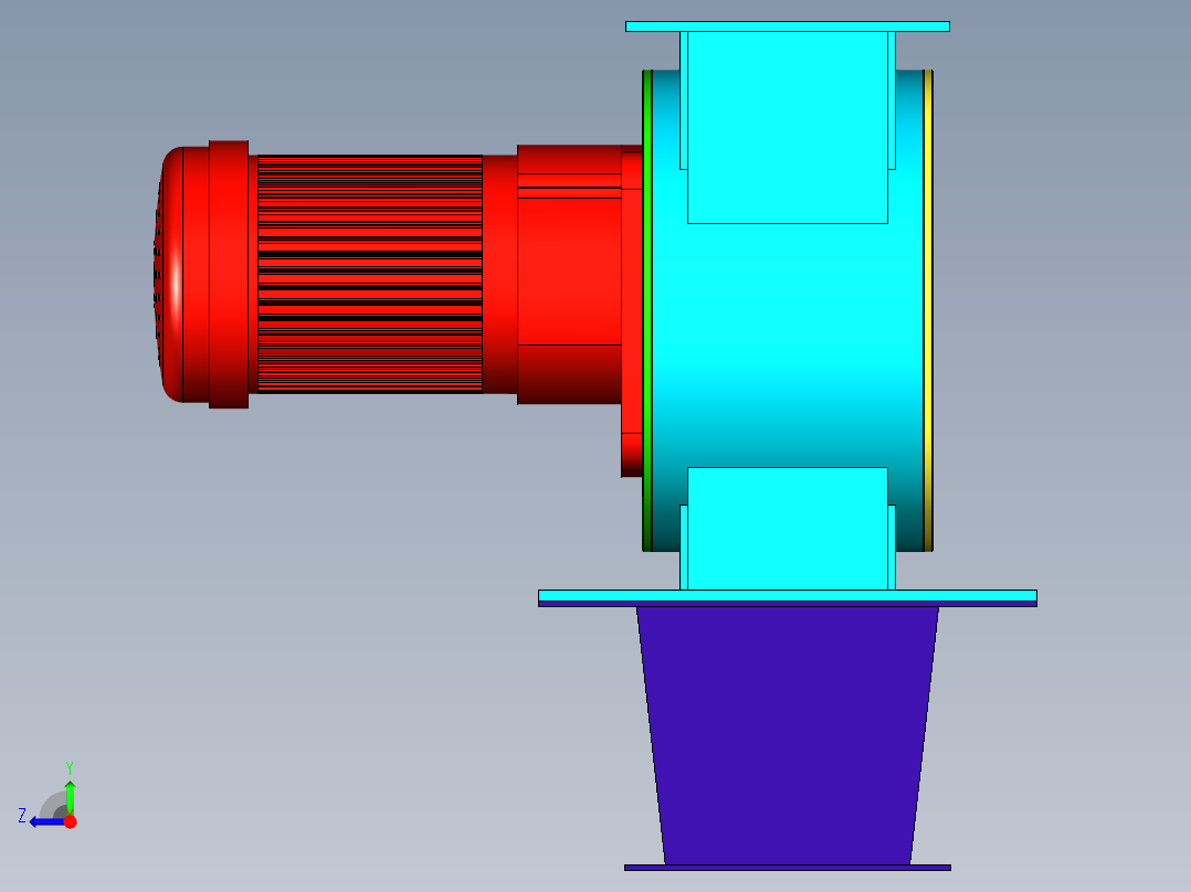 电动叶轮卸料器 关风器右视图