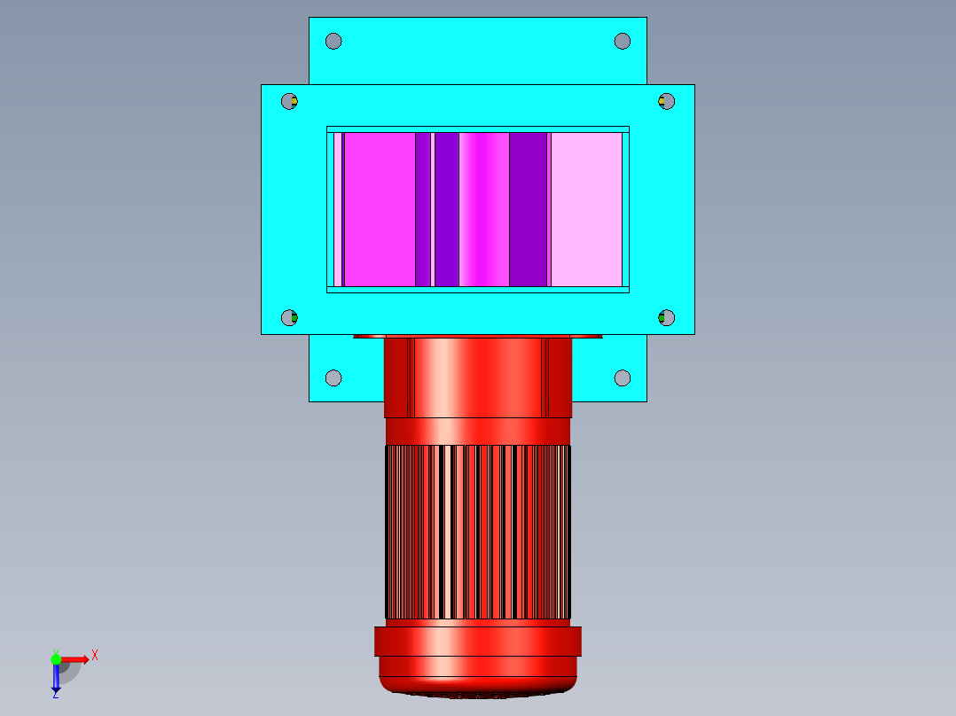 电动叶轮卸料器 关风器俯视图