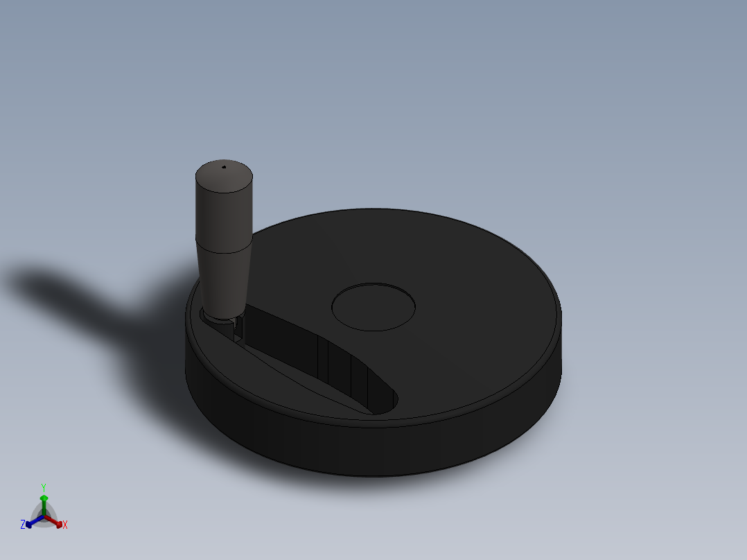 盘式方向盘手柄rebatible-Tecnopolimero_vds-Elesa diam 175mm正等轴测图