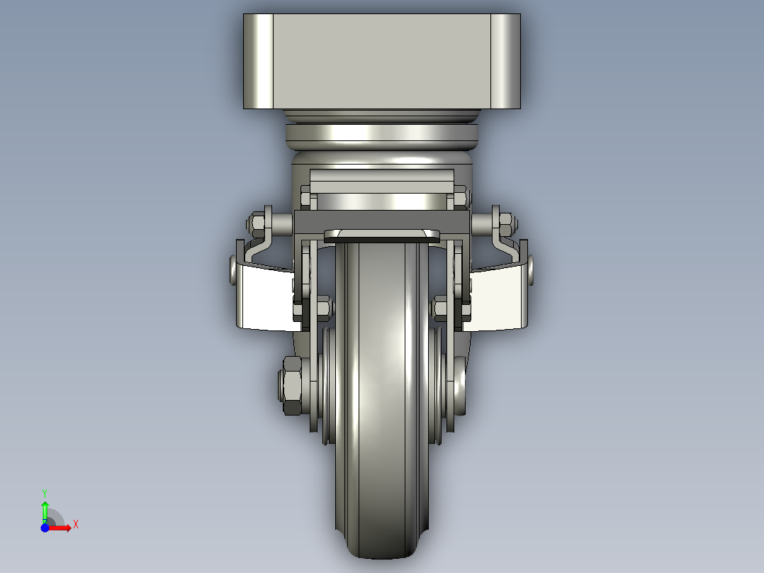 8寸脚轮CMTYS150-R前视图