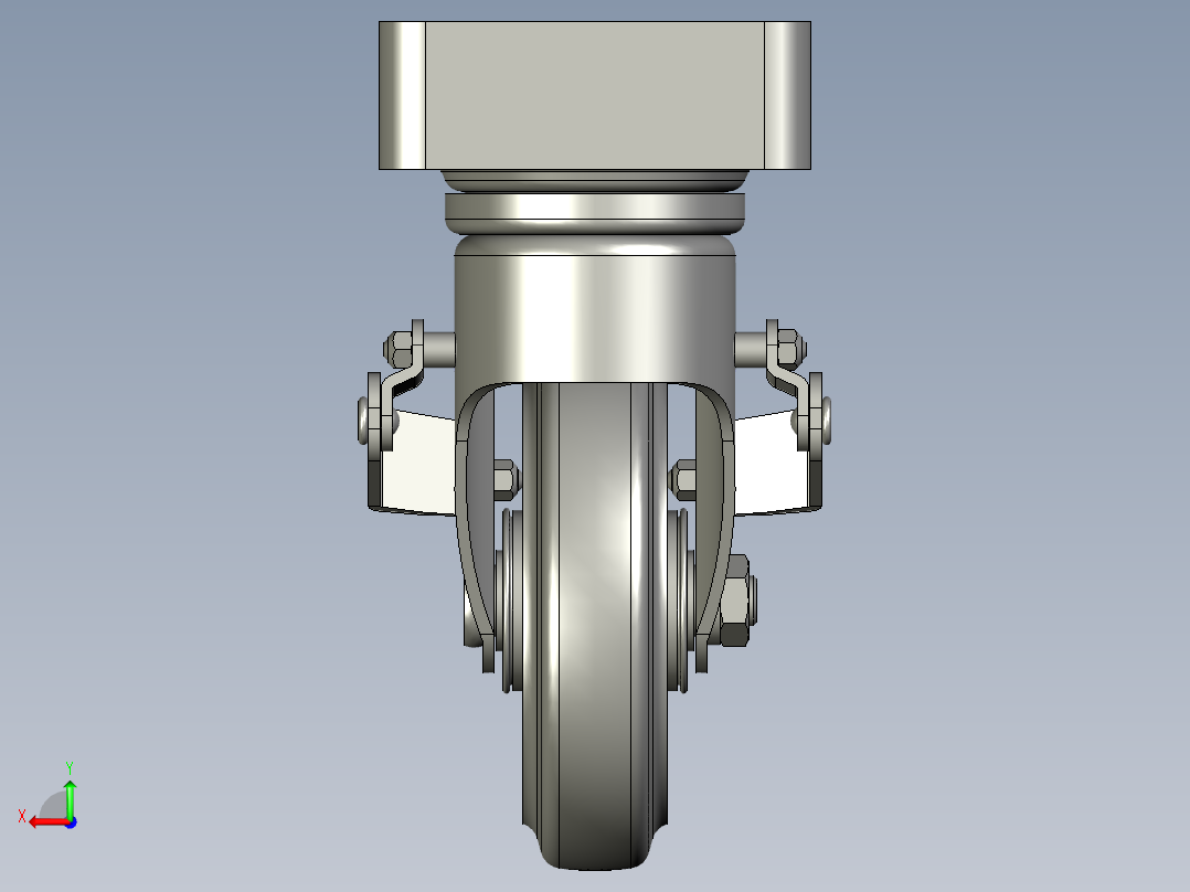 8寸脚轮CMTYS150-R后视图