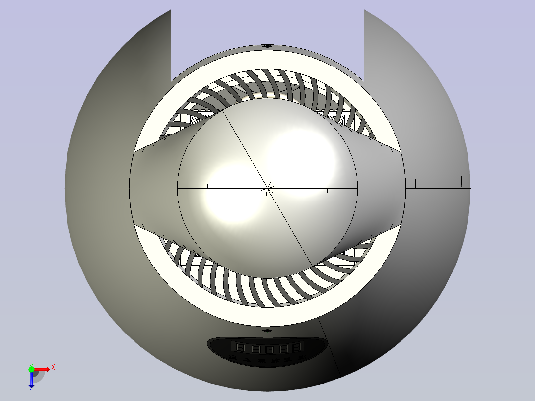 空气净化器俯视图