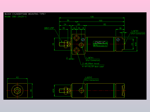 笔型缸不锈钢气缸2D-DBS25x25-C