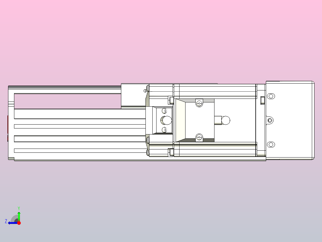 日规模组半封闭丝杆TPA-HNR-85D-1610C-L50-ML-Y-P20-N3右视图