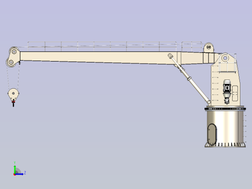甲板起重机 5T x 12m - 液压起重机左视缩略图