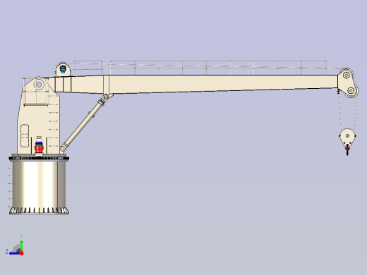 甲板起重机 5T x 12m - 液压起重机右视缩略图