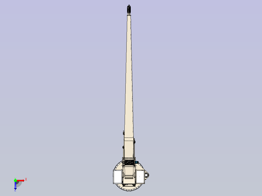 甲板起重机 5T x 12m - 液压起重机俯视图