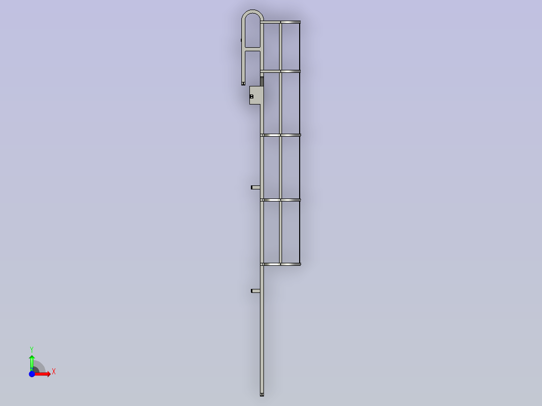 环形梯子前视图