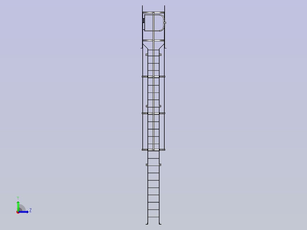 环形梯子左视图