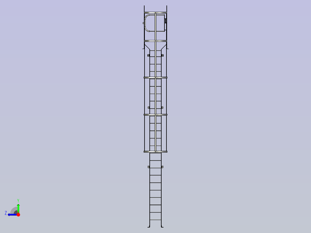 环形梯子右视图