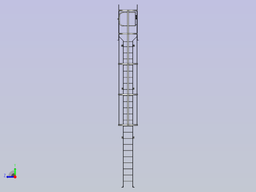 环形梯子右视缩略图