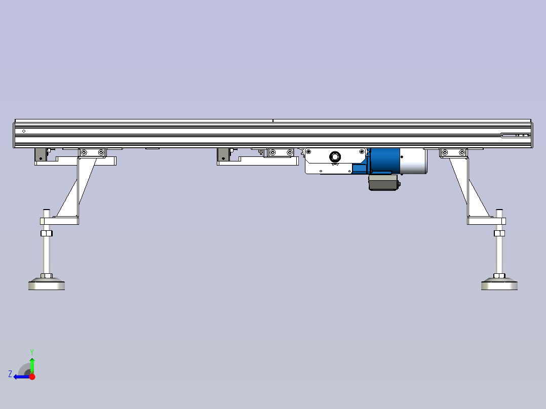 波峰夹具接驳台右视图