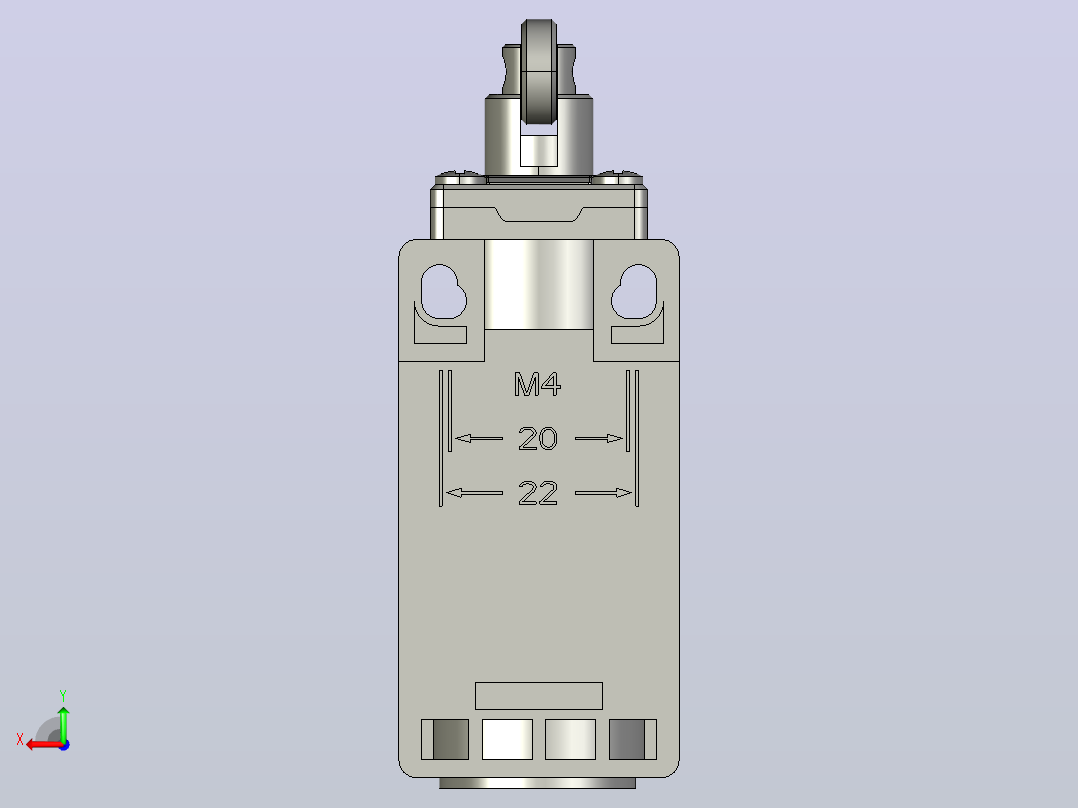 NKX3-13_ZM2行程开关三维模型202011后视图