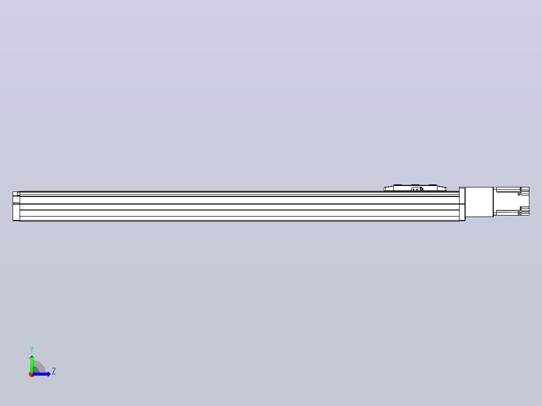 滚珠丝杠直线轴内置导轨TPA-GCR-80-1610C-L750-M-M20-N3左视图