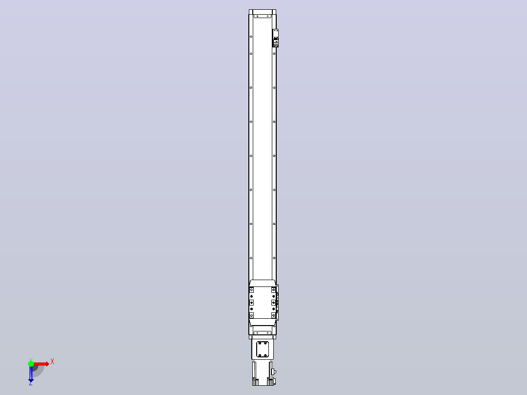 滚珠丝杠直线轴内置导轨TPA-GCR-80-1610C-L750-M-M20-N3俯视图