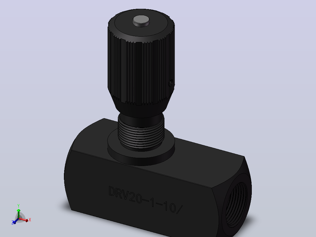 DRV20 单向节流截止阀主视图