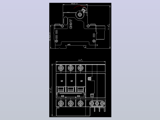 NXBLE-32 3P剩余电流动作断路器外形安装尺寸图202405