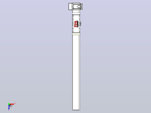伺服电机集成皮带传动直线执行器TPA-OCB-100-192-L850-RU-P75-N3俯视缩略图