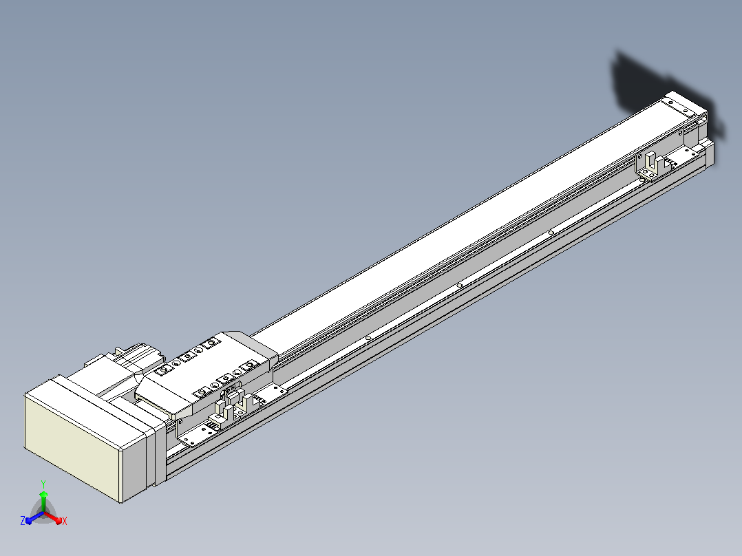 滚珠丝杠直线轴内置导轨TPA-GCR-50-1210C-L450-MR-M10-N3主视图