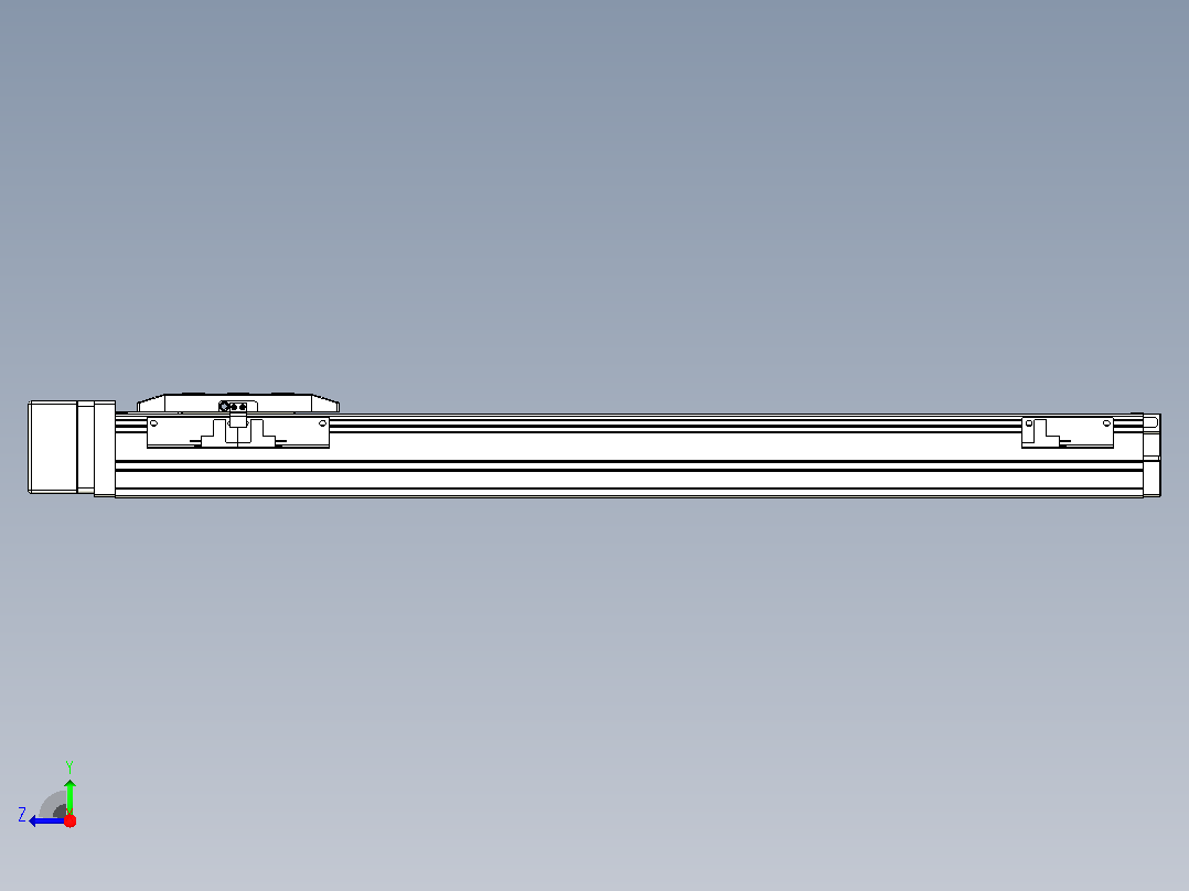 滚珠丝杠直线轴内置导轨TPA-GCR-50-1210C-L450-MR-M10-N3右视图