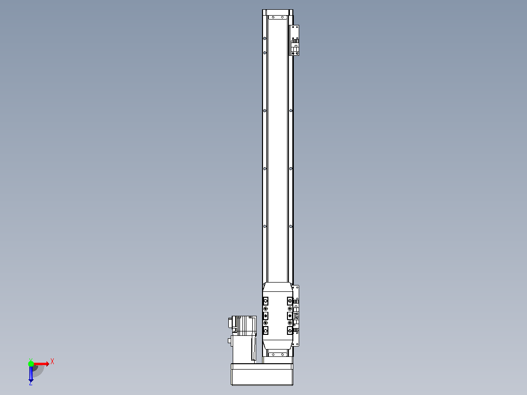 滚珠丝杠直线轴内置导轨TPA-GCR-50-1210C-L450-MR-M10-N3俯视图
