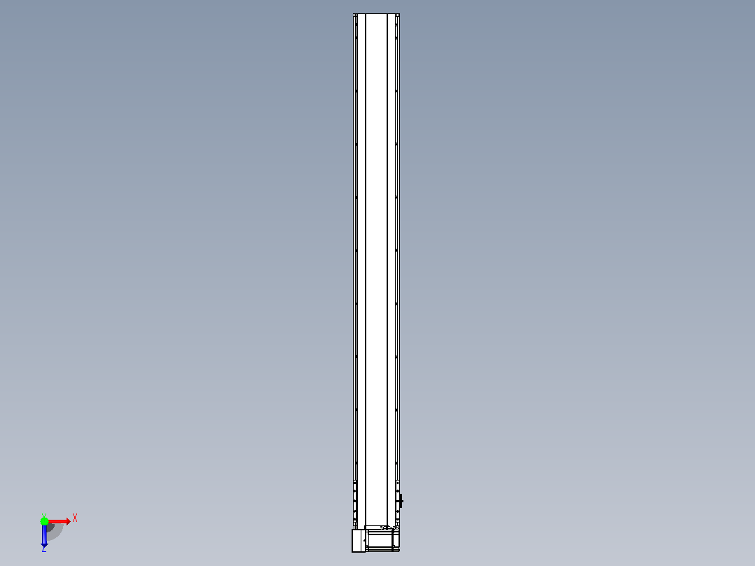 皮带直线轴半封闭可选导轨TPA-HNB-175D-140-L1650-LU-C-P75-N3俯视图