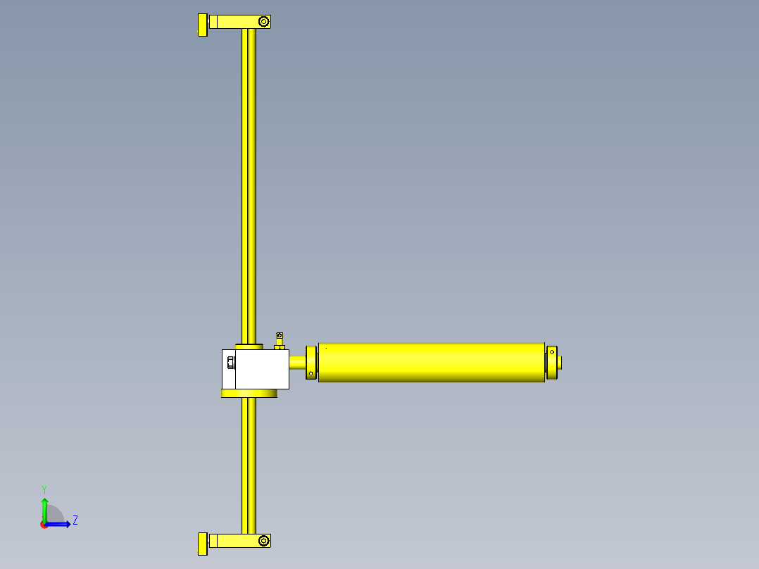 滑动高低差辊子左视图