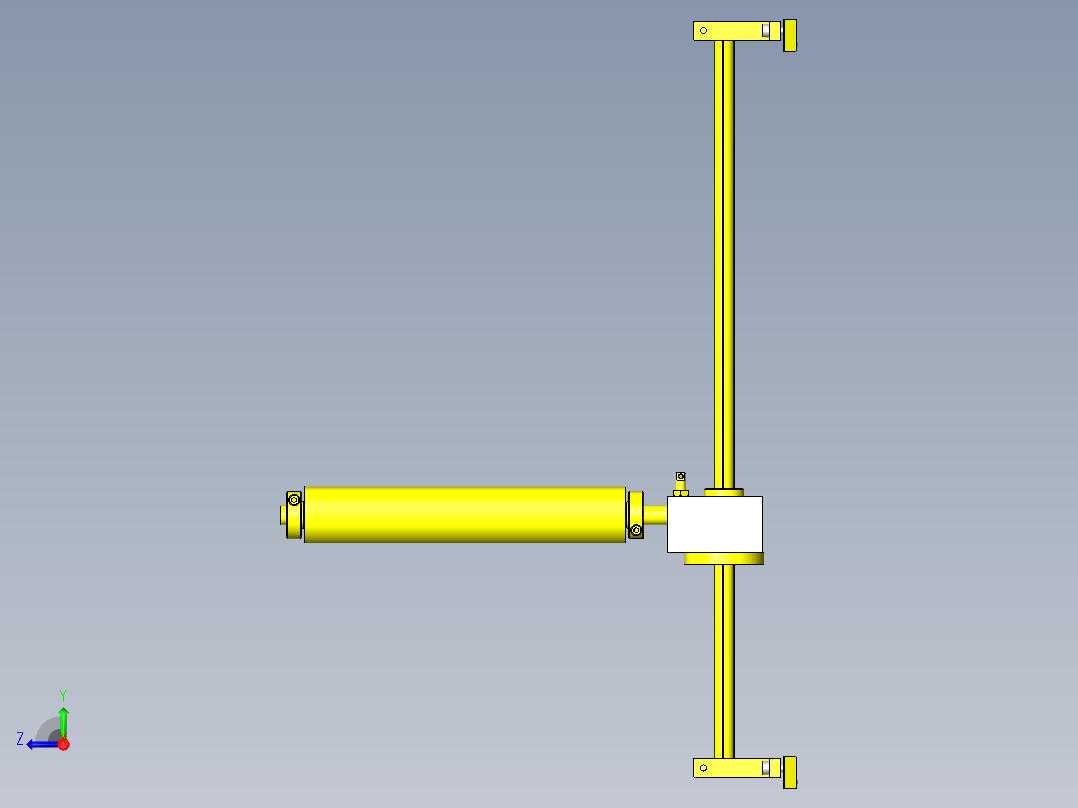 滑动高低差辊子右视图