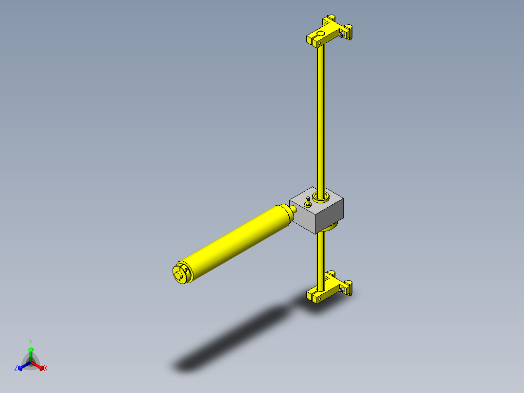 滑动高低差辊子正等轴测图