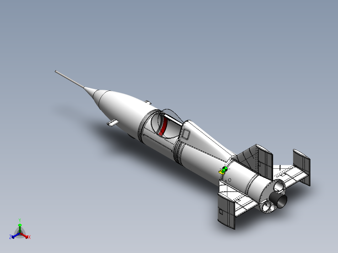 火箭车正等轴测图