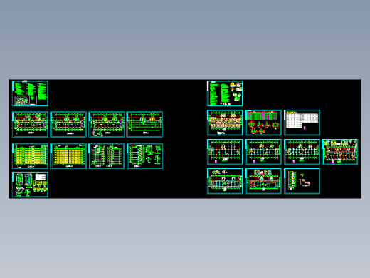 六层中学教学楼建筑和结构设计施工CAD图纸 全套教室建施结施素材