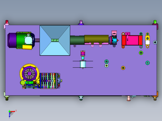 塑料破碎单螺杆挤出机俯视缩略图